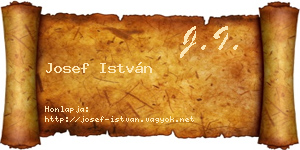 Josef István névjegykártya